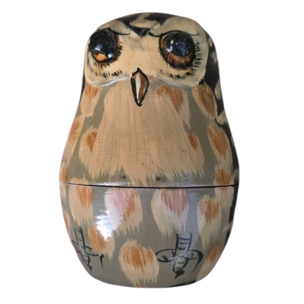 Vintage Russian Nesting Dolls 4 Piece Matryoshka Wooden Collectable Hand Painted - Picture 4 of 6